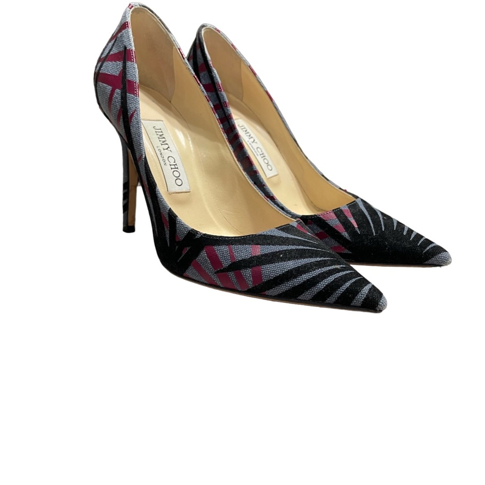Jimmy Choo Abel PQW 161 Navy Mix heels